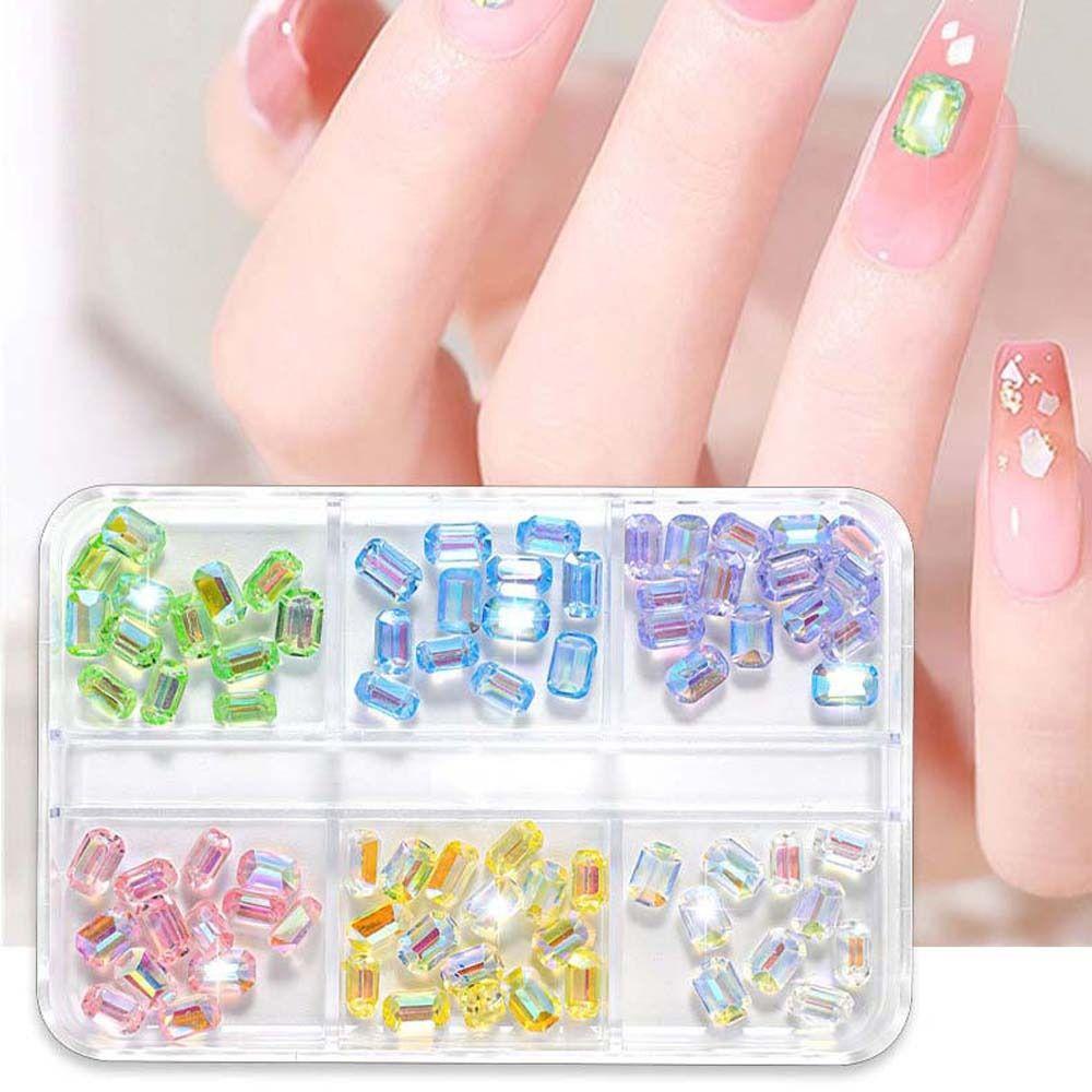 Phụ Kiện Trang Trí Móng Tay Hình Bát Giác Đính Đá Thời Trang