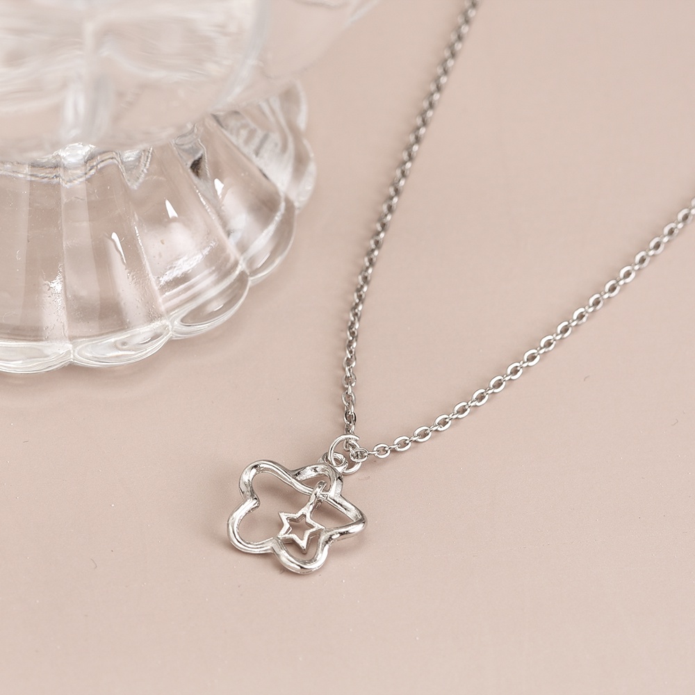 Vòng cổ Choker Bằng Thép Không Gỉ Mặt Hình Ngôi Sao Rỗng Thanh Lịch Cho Nữ Y2k