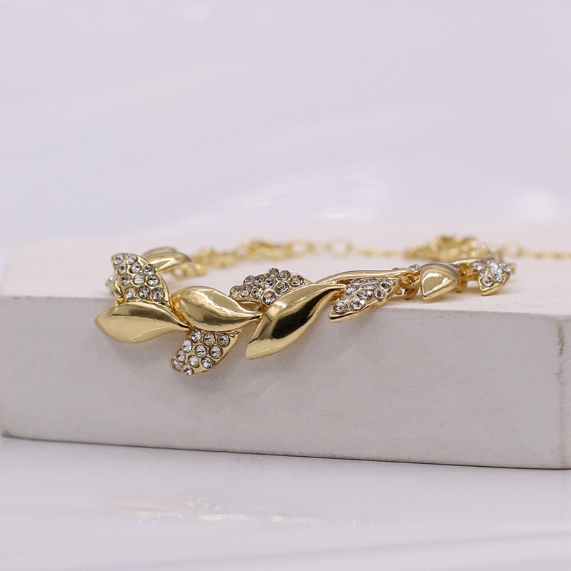 Vòng Tay Hợp Kim Mạ Vàng Đính Đá Sang Trọng Phong Cách Bohemian