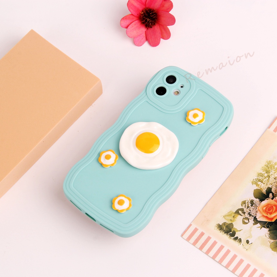 Ốp Điện Thoại Silicon Hình Quả Trứng 3D Cho iPhone 11 12 13 14 Pro MAX Plus Mini X XR XS MAX 6 S 7 8 Plus SE 2020 11Pro 12pro 13Pro