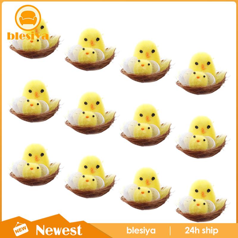 [Blesiya] Tượng Gà Đẻ Trứng Gà Phục Sinh Trang Trí