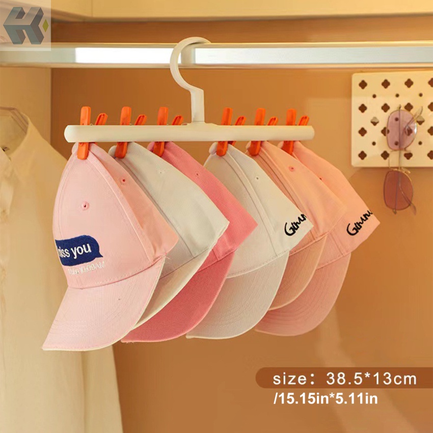 Giá Đỡ 6 Kẹp Treo Mũ / Khăn Choàng Đa Năng Tiện Dụng