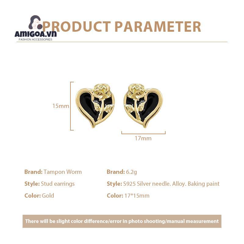 ✨✨Bông Tai Bạc S925 Hình Hoa Tình Yêu Cao Cấp Phong Cách Pháp Cho Nữ