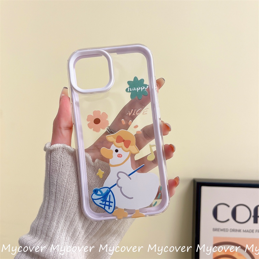 Ốp Điện Thoại Silicon Họa Tiết Chú Vịt Dễ Thương Chống Sốc Cho Iphone 11 12 13 14 Pro Max X Xr Xs 8 7 6 Plus SE 2020