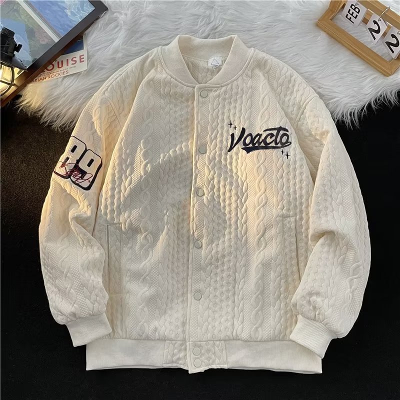 Áo Khoác Bóng Chày Cao Cấp Dáng Rộng Phong Cách Thời Trang Retro Mỹ Mới