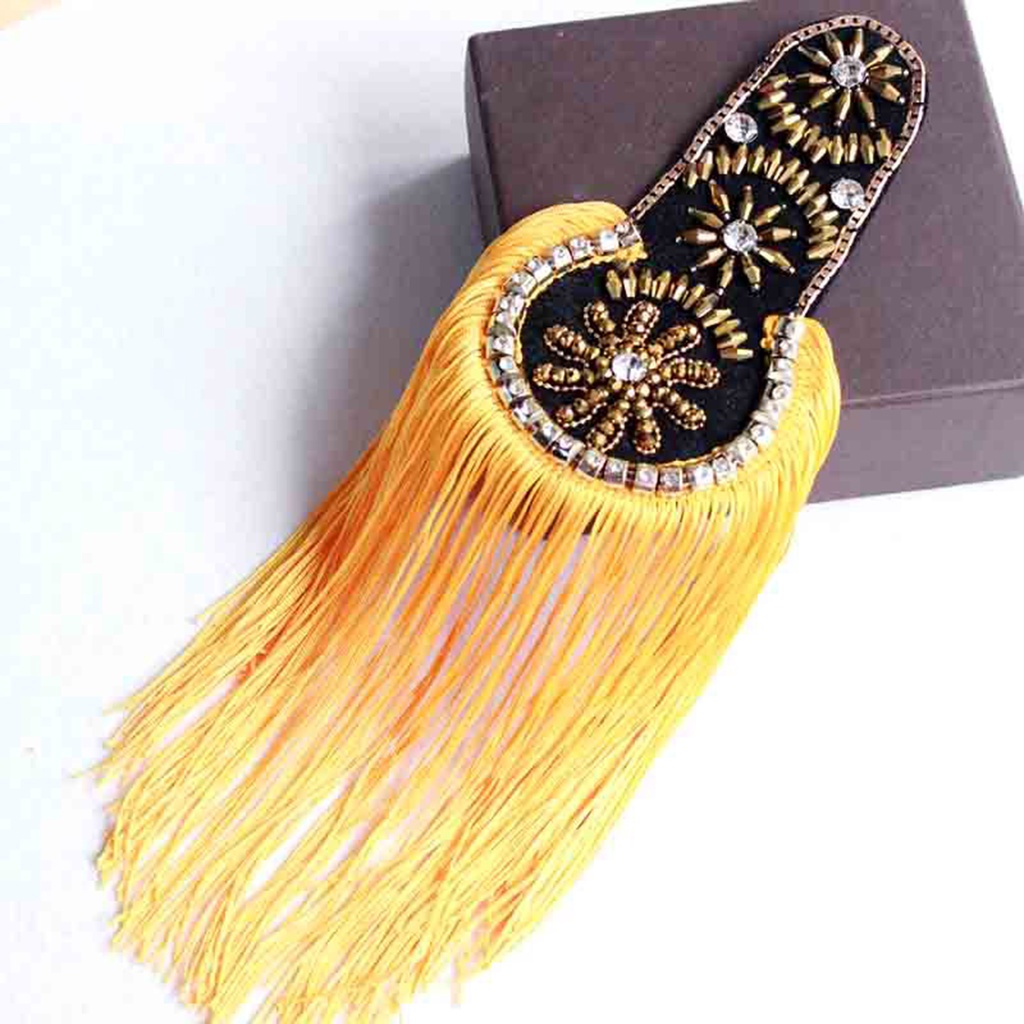 Miếng Dán Trang Trí Quần Áo Đính Đá Phối Tua Rua Phong Cách Anh Quốc Độc Đáo DIY