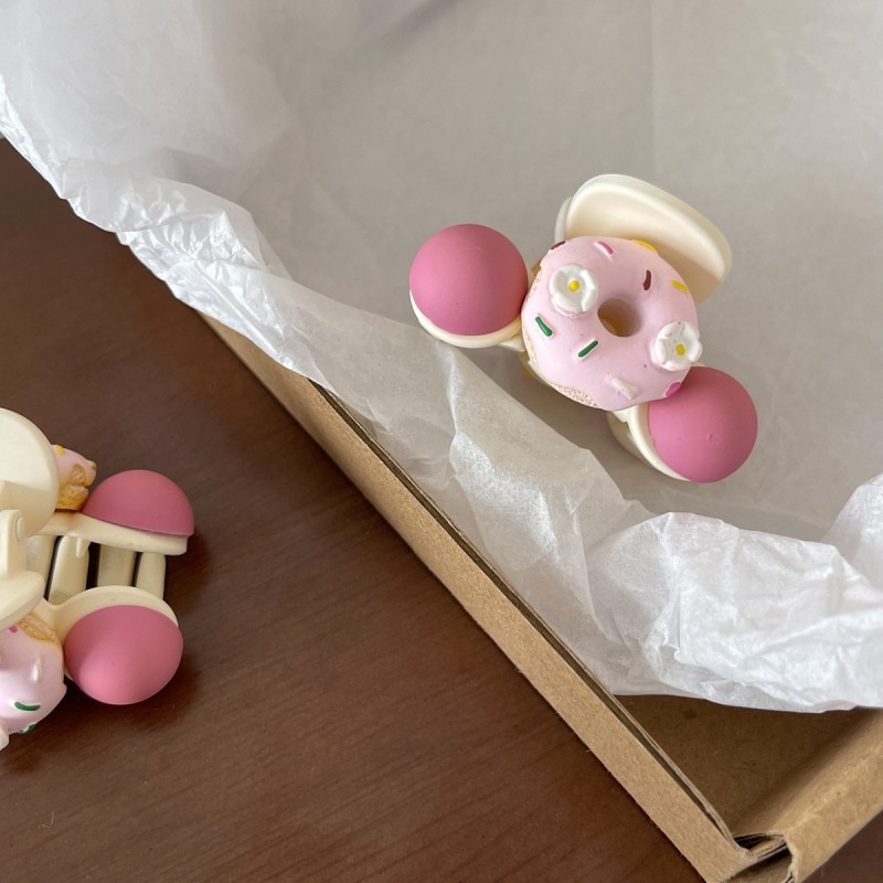 1 Kẹp Tóc Nữ Hình Bánh donut Dễ Thương