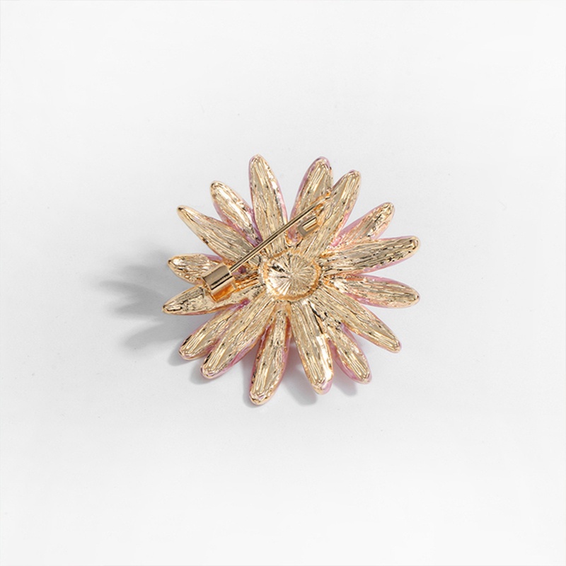 Ghim Cài Áo Hình Hoa Hướng Dương / Hoa Cúc Khô Tráng Men Thời Trang Cho Nữ