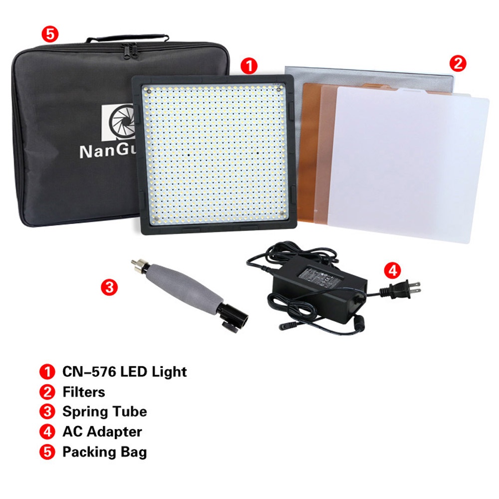 Bảng Đèn LED CN-576 Hight CRI 95 Nhiều Màu Sắc Cho Máy Ảnh DSLR