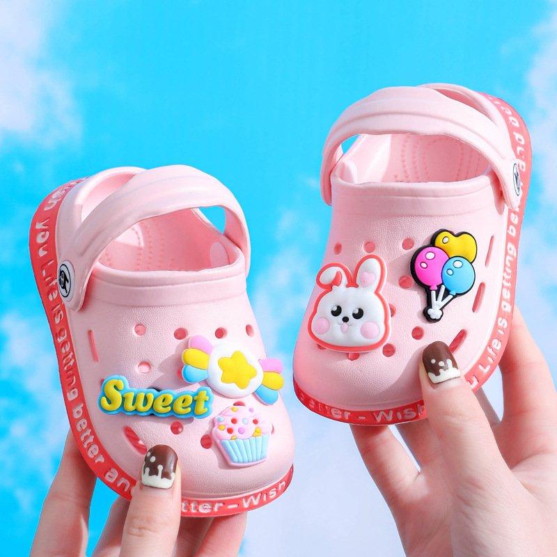 Dép Sục Cho Bé Gái Bé Trai WOWKIDS, Sandal  Siêu Nhẹ Chống Trơn Trượt Tặng Kèm Sticker Đáng Yêu Cho Bé