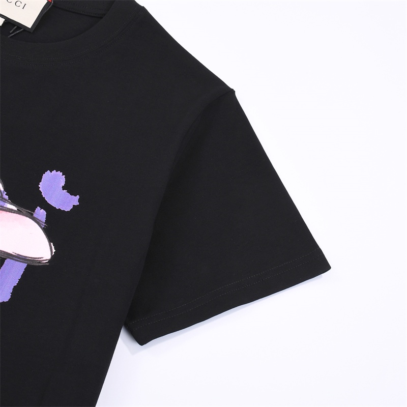 Gu88c * C &amp; - 23SS Áo Thun cotton Tay Ngắn In Hình Thỏ graffiti Dễ Thương Thời Trang Xuân Hè Mới Cho Nam Và Nữ