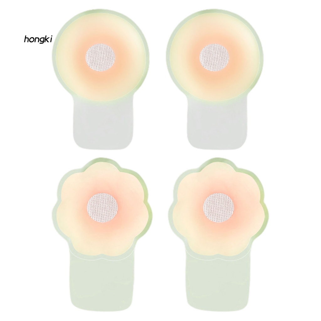 1 Cặp Miếng Dán Ngực Silicone Chống Trượt Hình Cánh Hoa