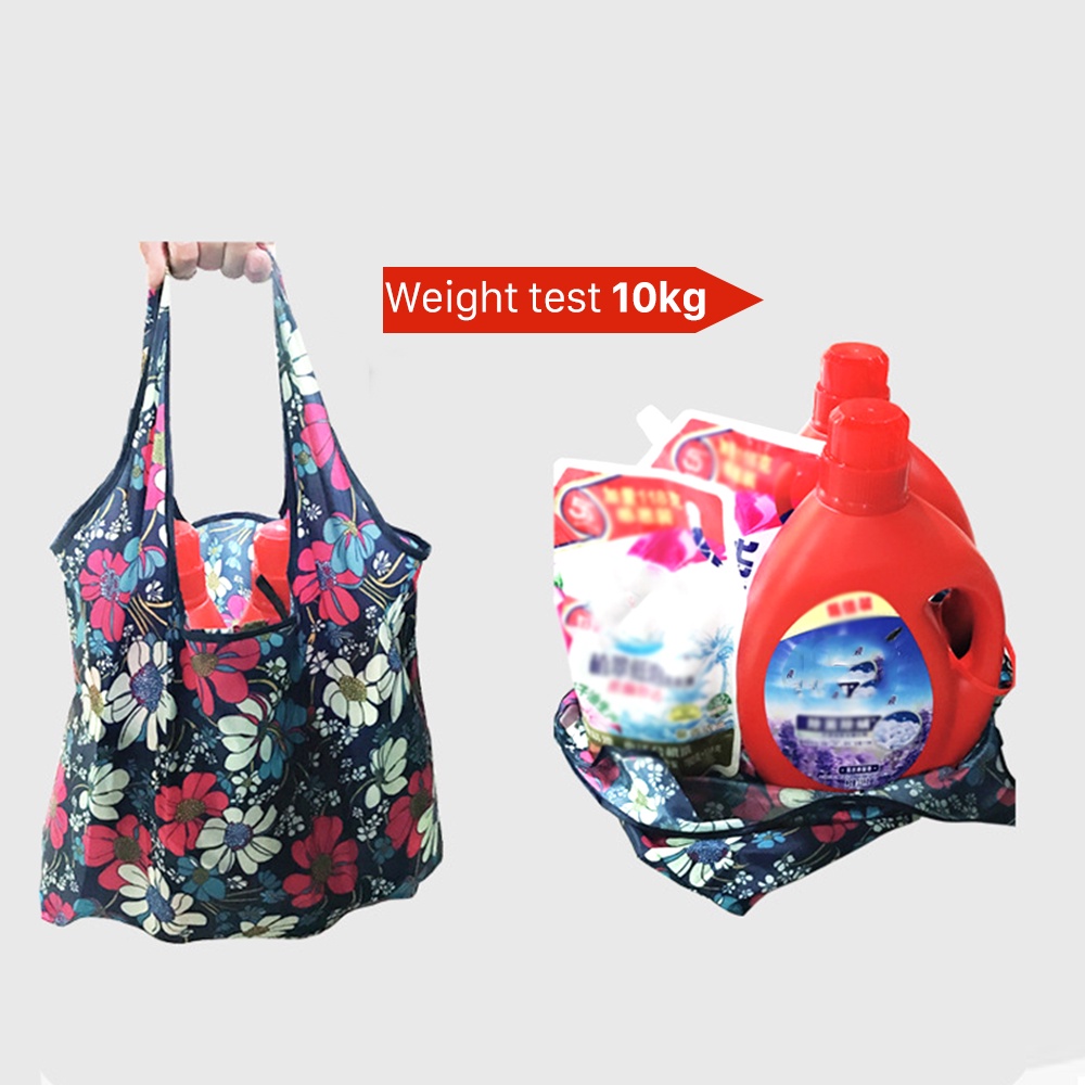 Túi Xách Mua Sắm Cỡ Lớn Bằng Polyester Có Thể Tái Sử Dụng Tiện Lợi Cho Nữ