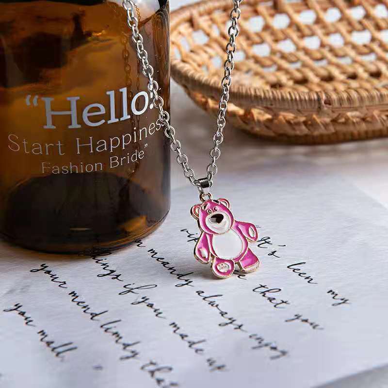 Vòng cổ Mặt Gấu Hồng Dễ Thương Dành Cho Nữ dreamdiary