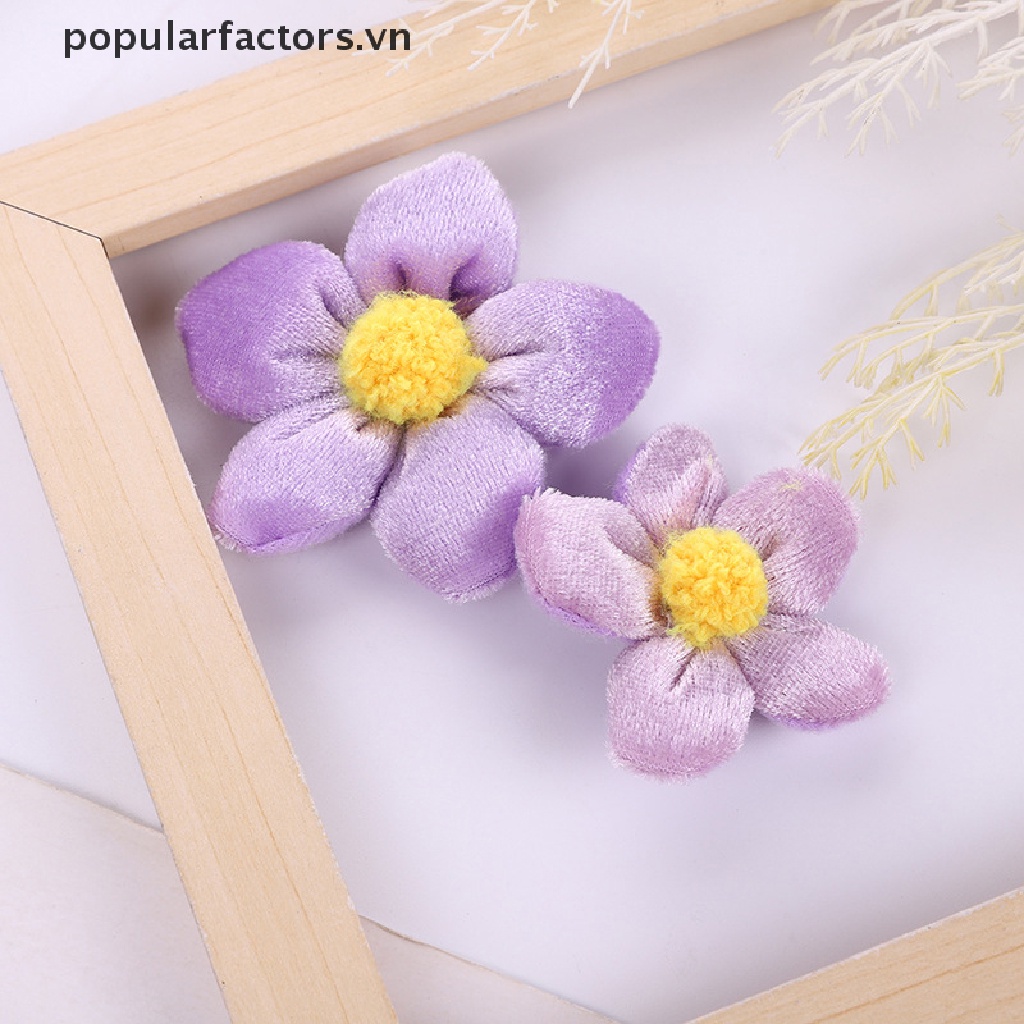1 Huy Hiệu Cài Áo Hình Bông Hoa Màu Tím DIY