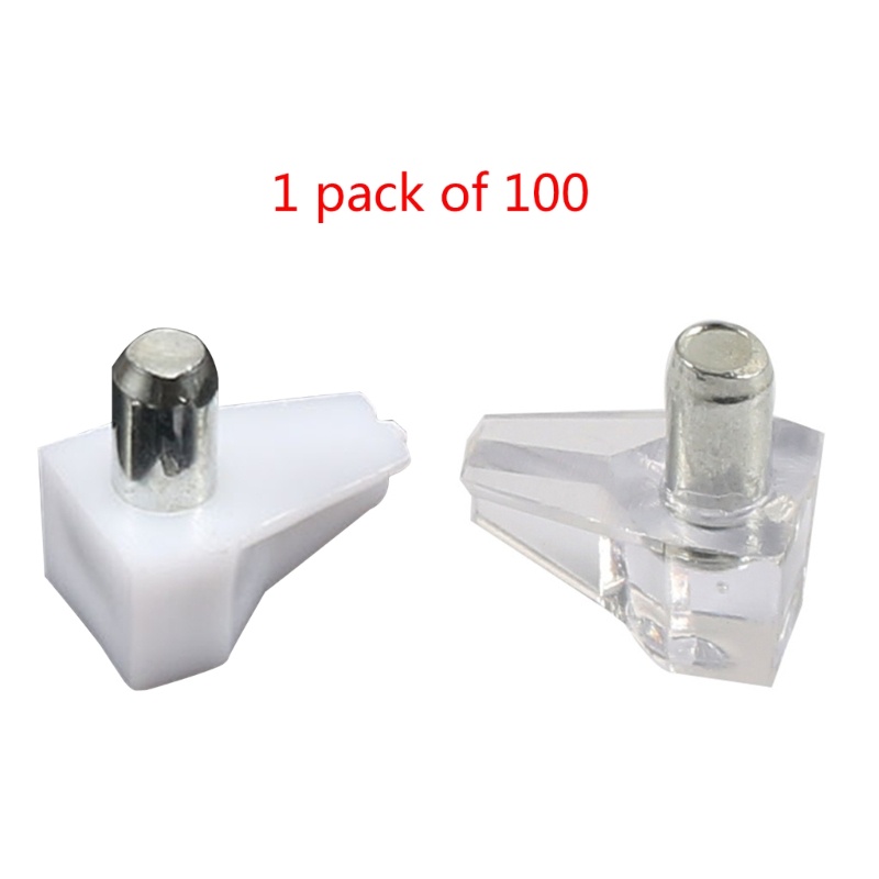 Set 100 Chốt Cố Định Kệ Sách Bằng Nhựa Trong Suốt