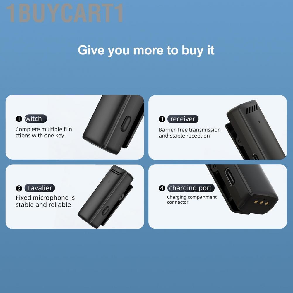 1buycart1 [Ande Online] Apple interface S13 one for two (with charging compartment)  lavalier digital display microphone outdoor mobile phone live broadcast Douyin Kuaishou noise reduction recording small m