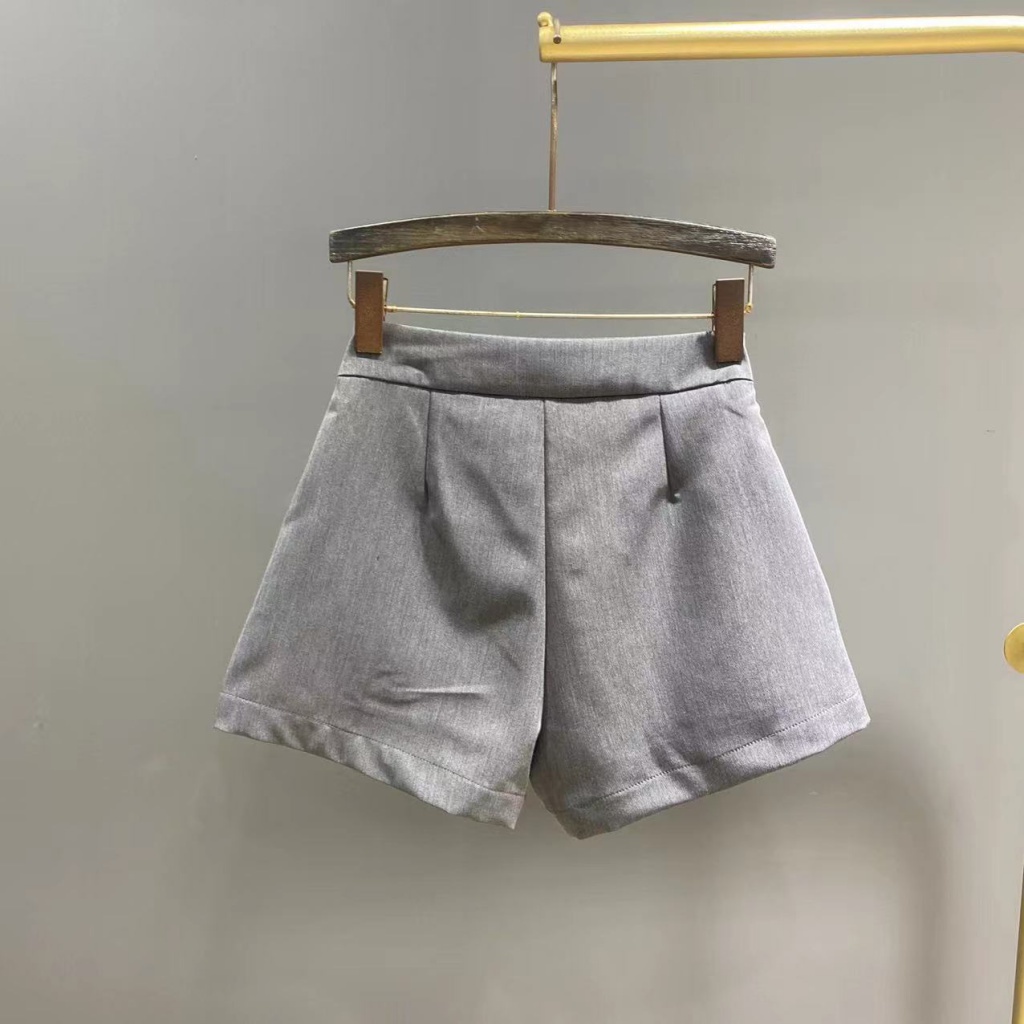 Thombrowne black skirt women's summer 2023 new high waist slimming all-match split A- line suit skirt small pants skirt