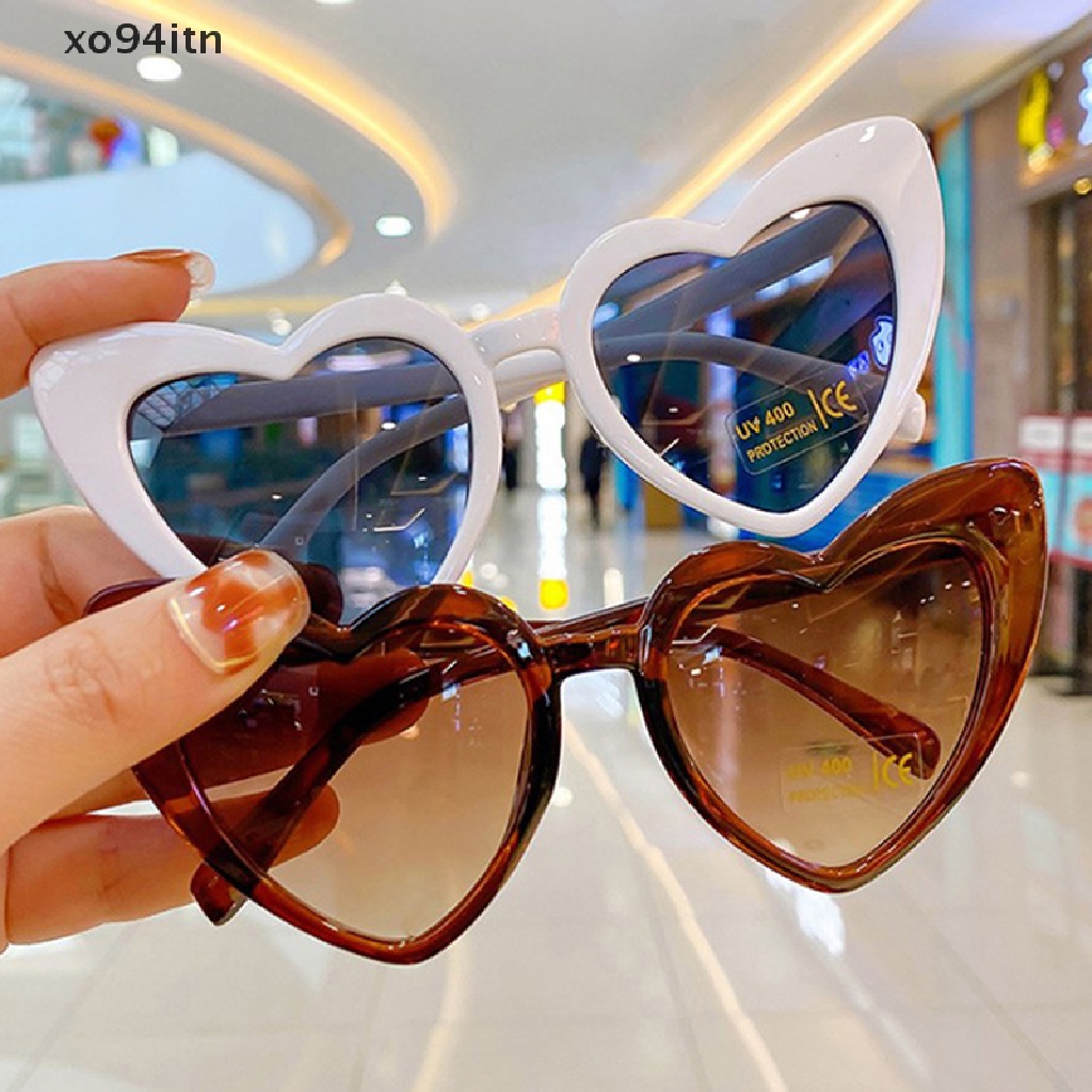 Kính Mát Hình Trái Tim Hoạt Hình Chống Tia UV400 Dành Cho Bé