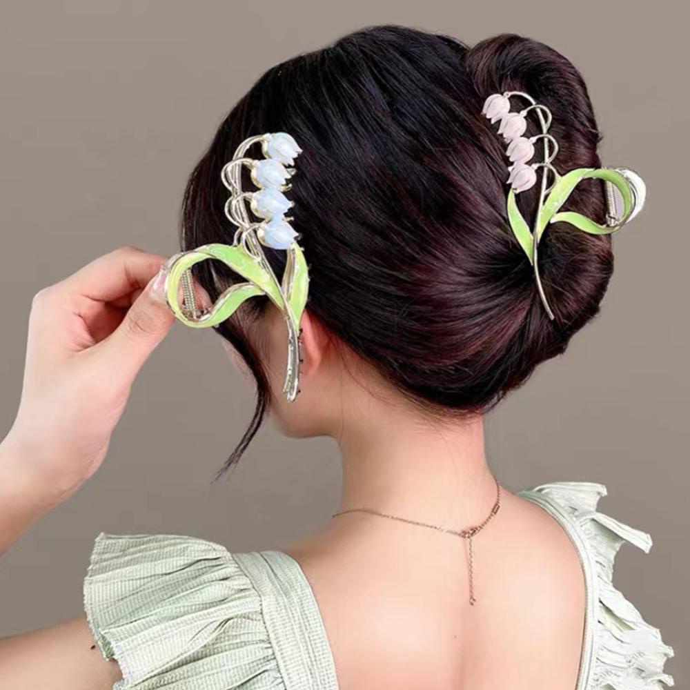 Kẹp Tóc Hình Hoa Lan Bằng Hợp Kim Thời Trang Cho Nữ DGA1