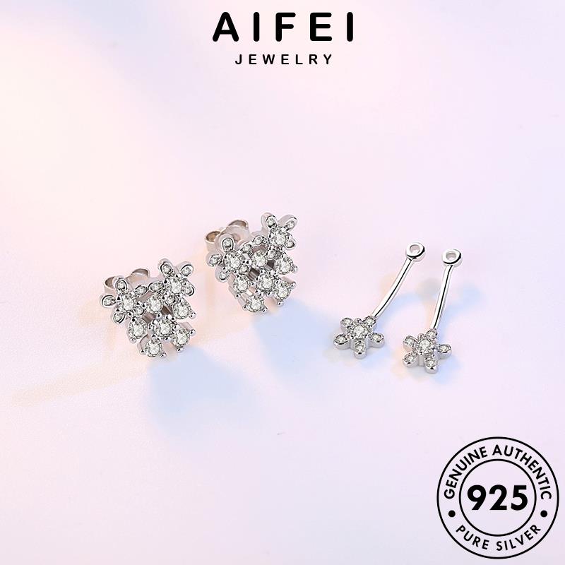 AIFEI JEWELRY Thời tua nữ hàn xỏ kim thật bạc cúc sức tai khuyên thời cương thương trang vành kiện 925 phụ quốc bản tròn moissanite nguyên dễ hoa bông E290