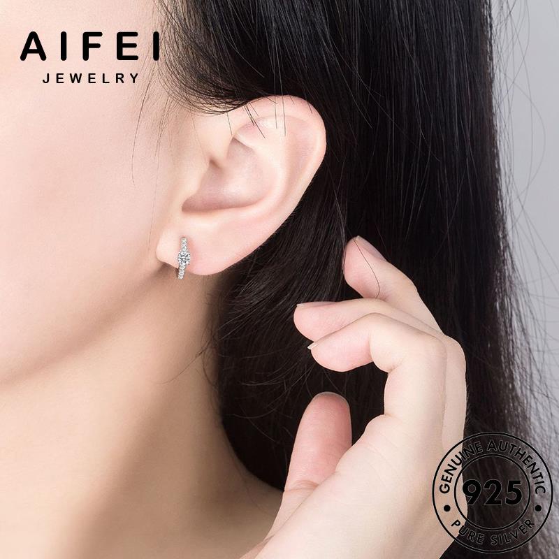 AIFEI JEWELRY kim bông tua vành hàn điển sức nguyên tai khuyên bạc 925 trang moissanite xỏ thật kiện bản Thời quốc tròn nữ phụ cương thời cổ E405