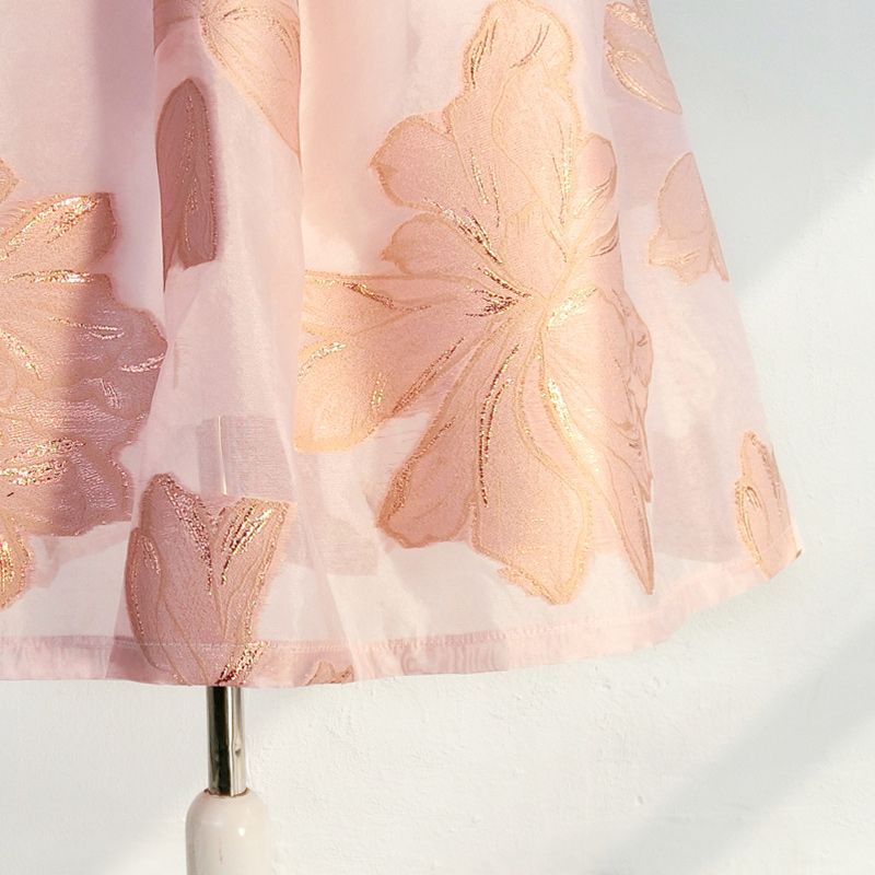 Chân Váy Pettiskirt Eo Cao Thêu Họa Tiết Màu Hồng Thanh Lịch Thời Trang Xuân Hè Hàng Mới 2023