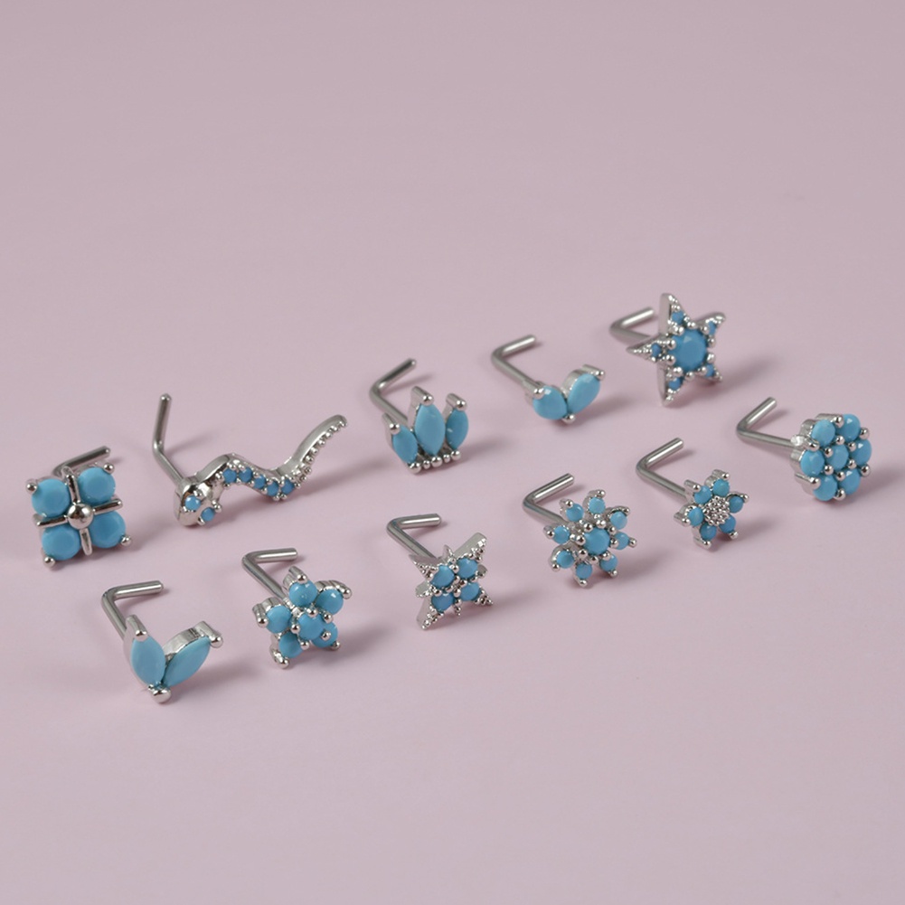 Khuyên Mũi Thép Không Rỉ Hình Chữ L Thời Trang