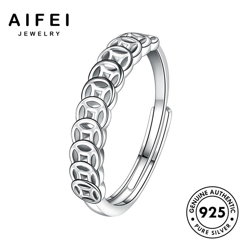 AIFEI JEWELRY cổ phụ sức thật nguyên thời hàn sản quốc bạc 925 kiện cặp nhẫn bản trang tài điển đôi R312