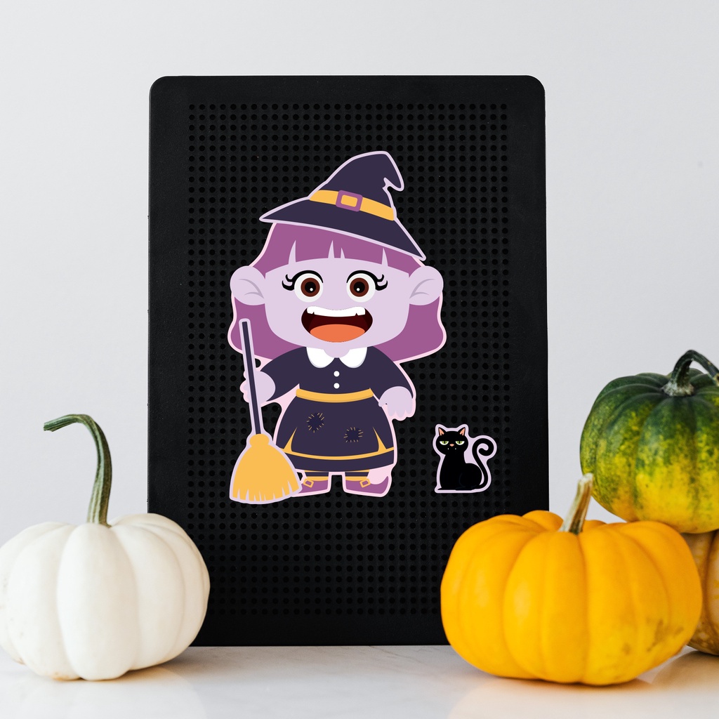 Bộ 6 Miếng Dán Hoạt Hình Chủ Đề Halloween Cho Bé2108021
