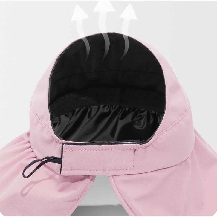 Nón Tai Bèo Hai Lớp Chống Tia UV Hở Chóp Thoáng Khí Thời Trang Mùa Hè Cho Nữ 4AVB