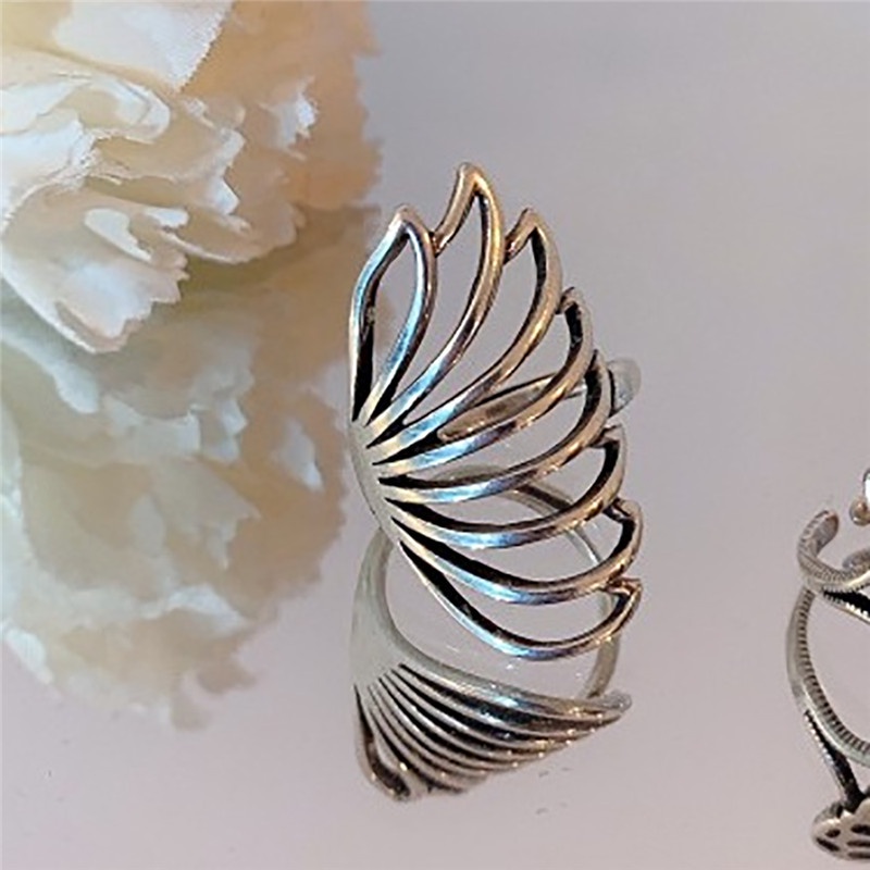 Nhẫn Hình Bướm Bằng Kim Loại Y2K Phong Cách Gothic Thời Trang Tinh Tế Có Thể Điều Chỉnh dreamdiary