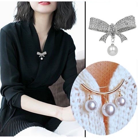 Ghim Cài Áo Hình Nơ Phong Cách Hàn Quốc Thời Trang Cho Nữ