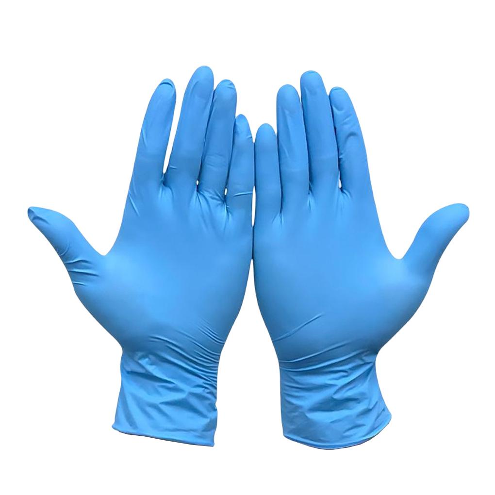 Set 100 Găng Tay Nitrile Màu Trơn Chống Rách Chống Dầu Dùng Được Màn Hình Cảm Ứng Tiện Lợi