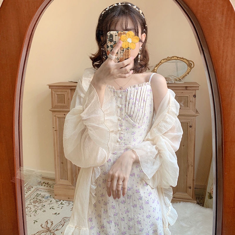 Áo Khoác Cardigan Vải Voan Mỏng Tay Dài Chống Nắng Mùa Hè Kiểu Mới 2023 0759