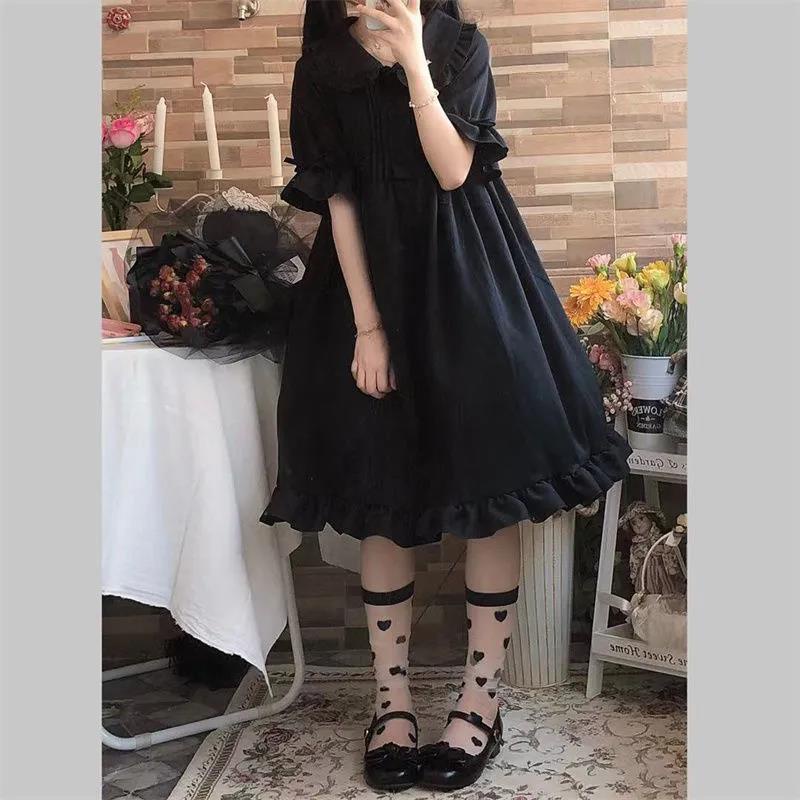 Đầm Chữ A Dáng Rộng Cổ Búp Bê Mềm Mại Thời Trang Cho Nữ