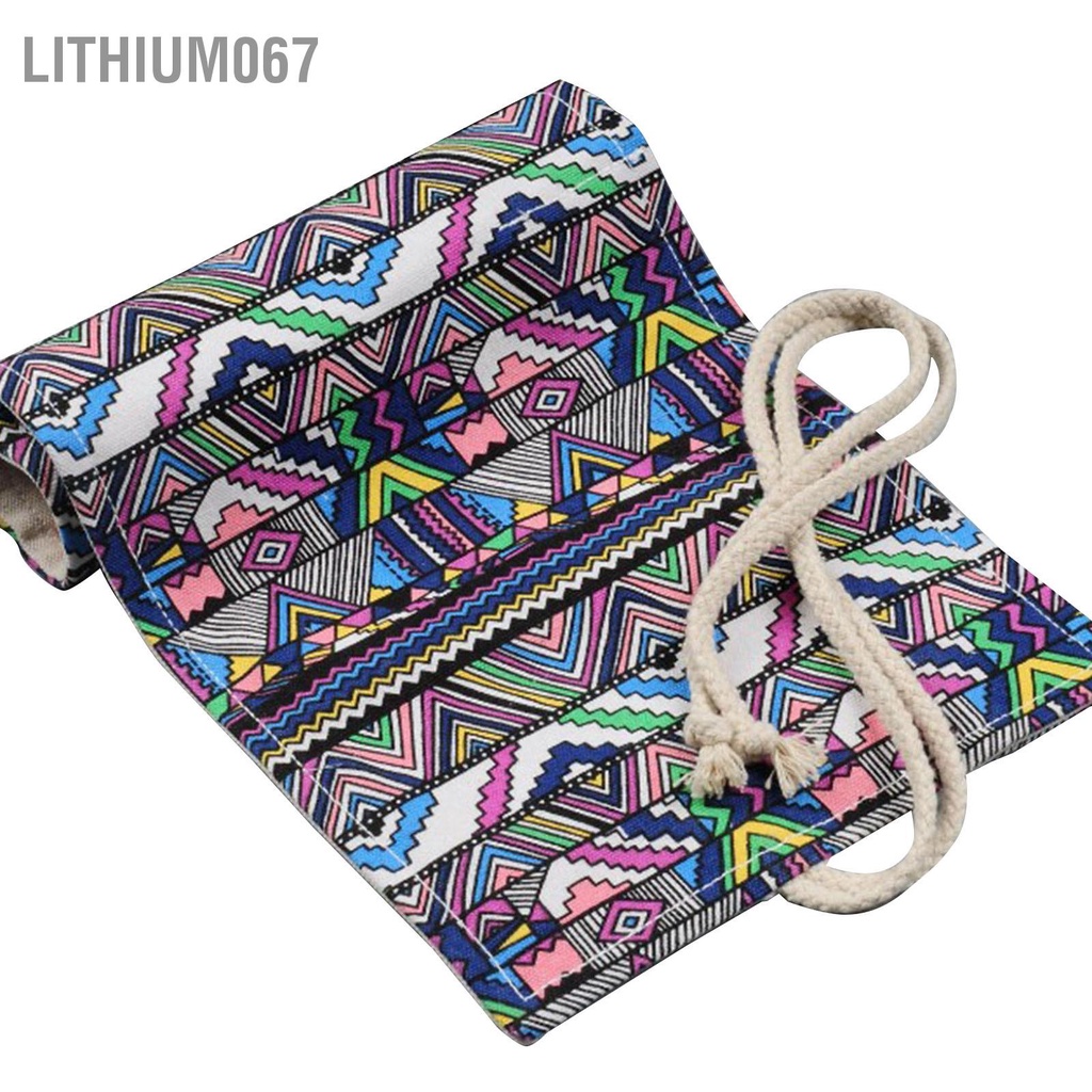 Lithium067 Bút Chì Quấn Cuộn Lên 72 Khe Màu Tím Phong Cách Dân Tộc Mềm Vải Dày Màn Cho Nghệ Sĩ Tác Giả Trẻ Em