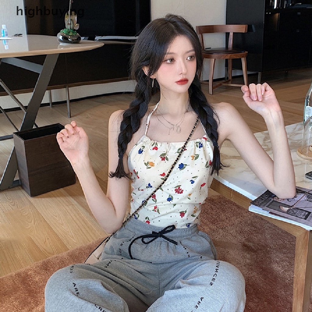 Áo Hai Dây Họa Tiết Hoa Thời Trang Mùa Hè Quyến Rũ Cho Nữ