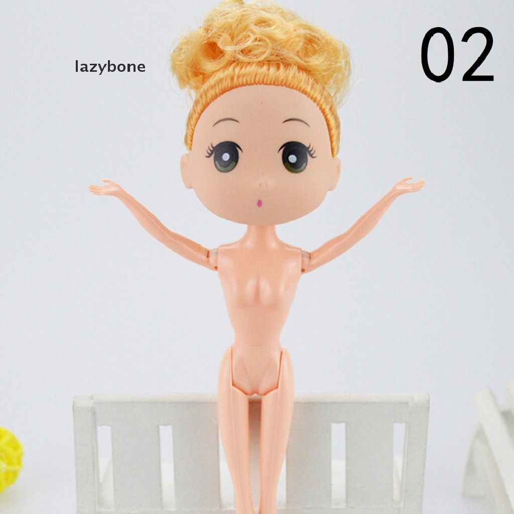 Búp Bê Đồ Chơi Mini 18cm Có Tóc Vàng Nâu Trang Trí Bánh Kem Dễ Thương