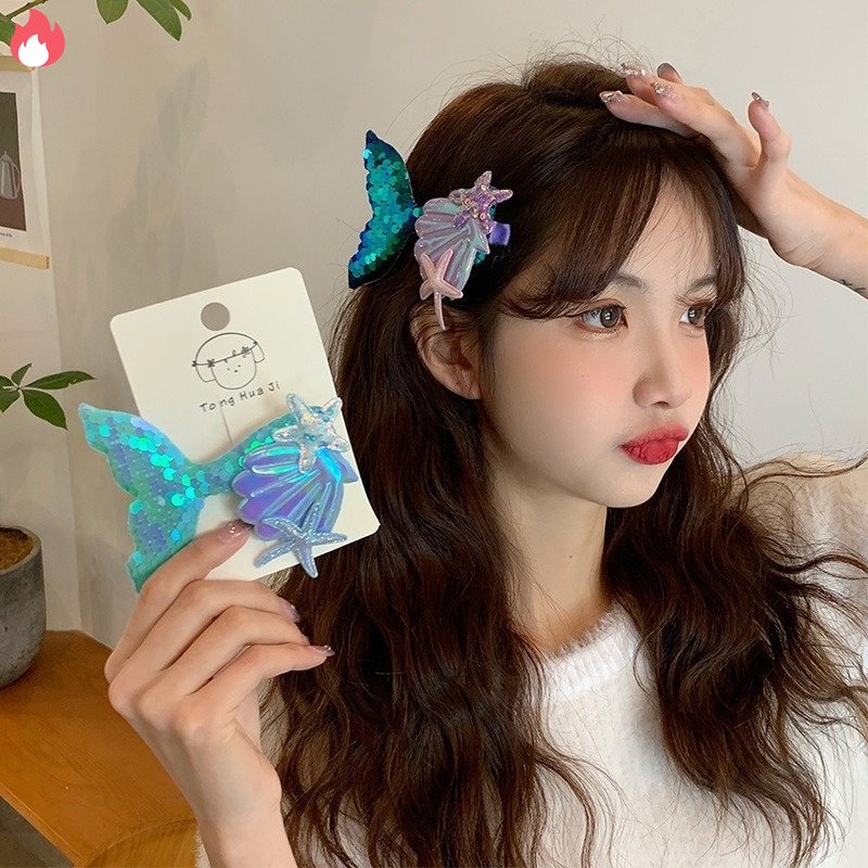 Kẹp Tóc Đính Kim Sa Lấp Lánh Dễ Thương Cho Nữ SJHY0323