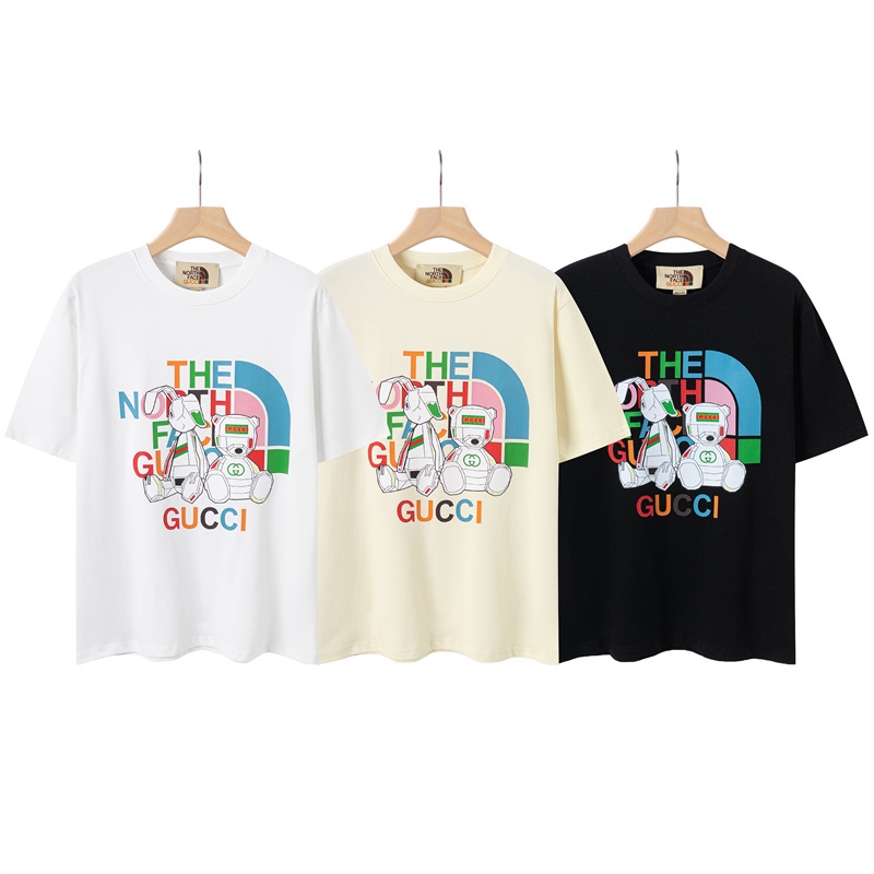 Áo Thun Cotton Tay Ngắn Plus Size Unisex In Họa Tiết Thỏ Gấu Và Chữ