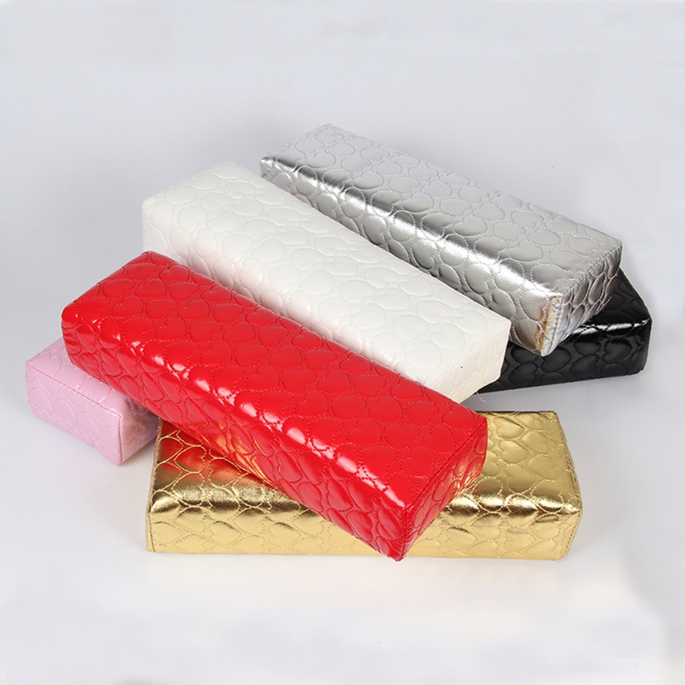 Gối Kê Tay Làm Móng Giả Da Màu Trơn Mềm Mại Tiện Dụng