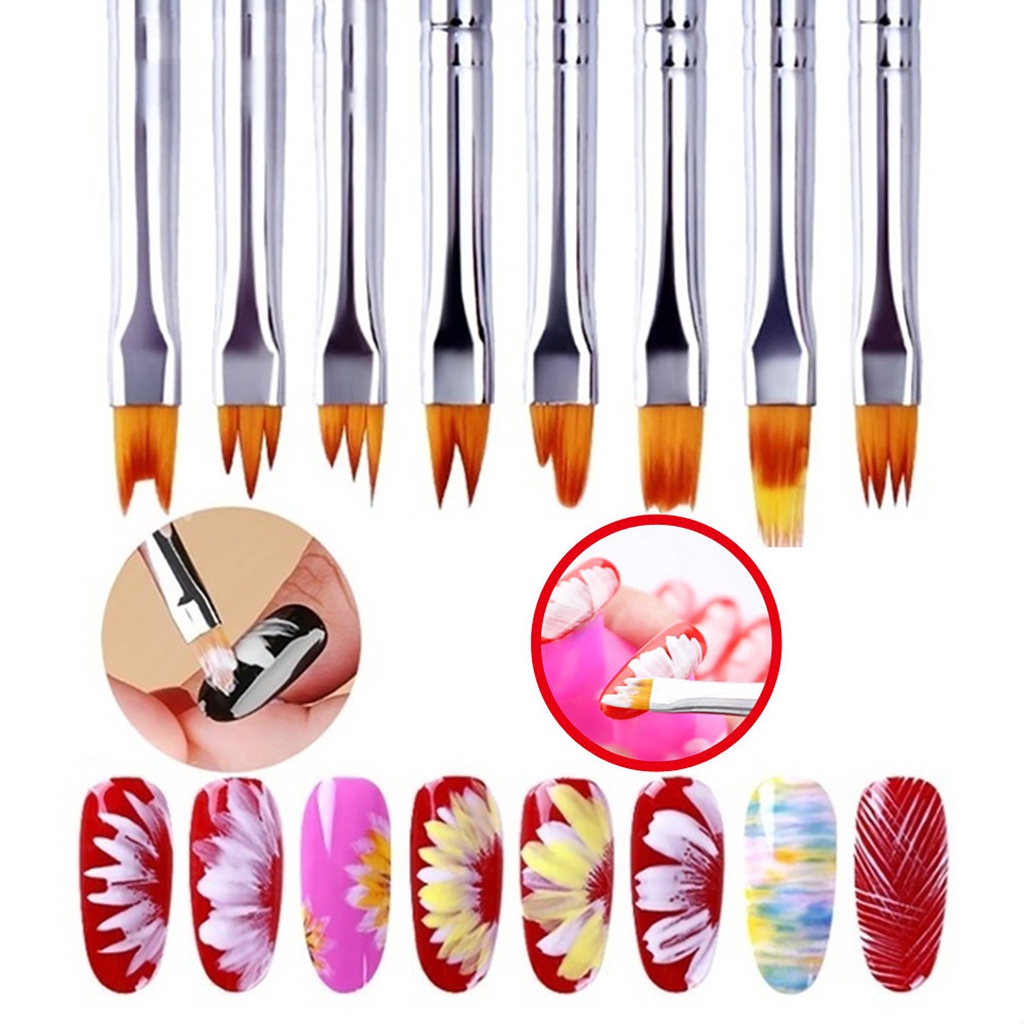 Set 8 Cọ Vẽ Trang Trí Móng Tay Nghệ Thuật