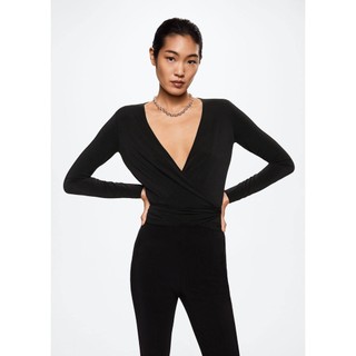 Áo thun MNG vạt đắp thắt dây eo