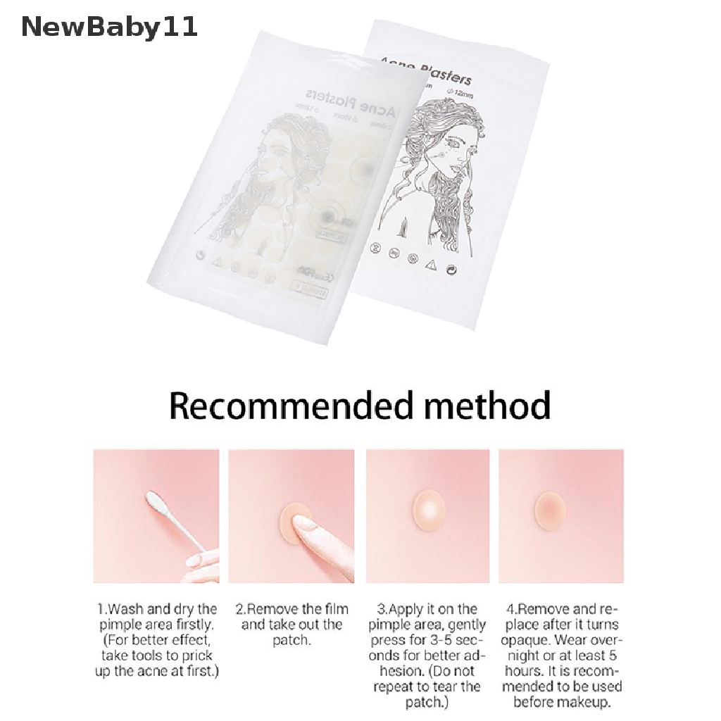 Bộ 72 Miếng Dán Hỗ trợ giảm mụn Vô Hình Chăm Sóc Da Làm Đẹp