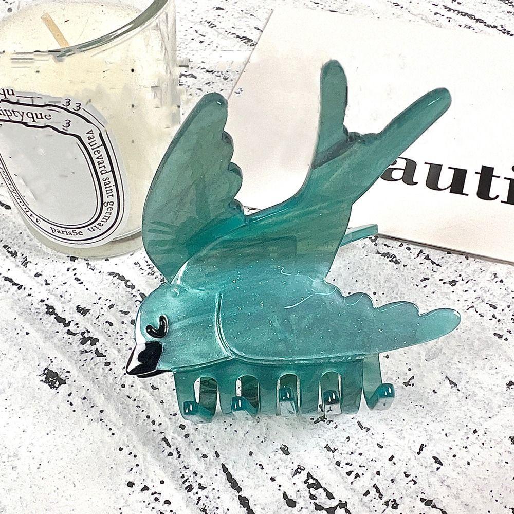 Kẹp Tóc Móng Vuốt Hình Chim Bồ Câu Hoạt Hình Màu Trắng Dễ Thương Cho Nữ