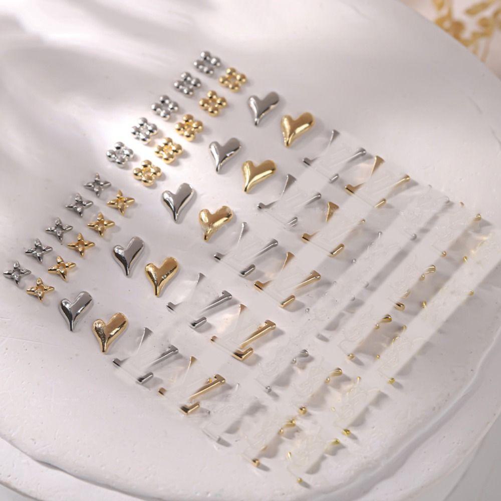 CABEZA Set 50 Hạt Đá YSL Bằng Hợp Kim Trang Trí Móng Tay Charms