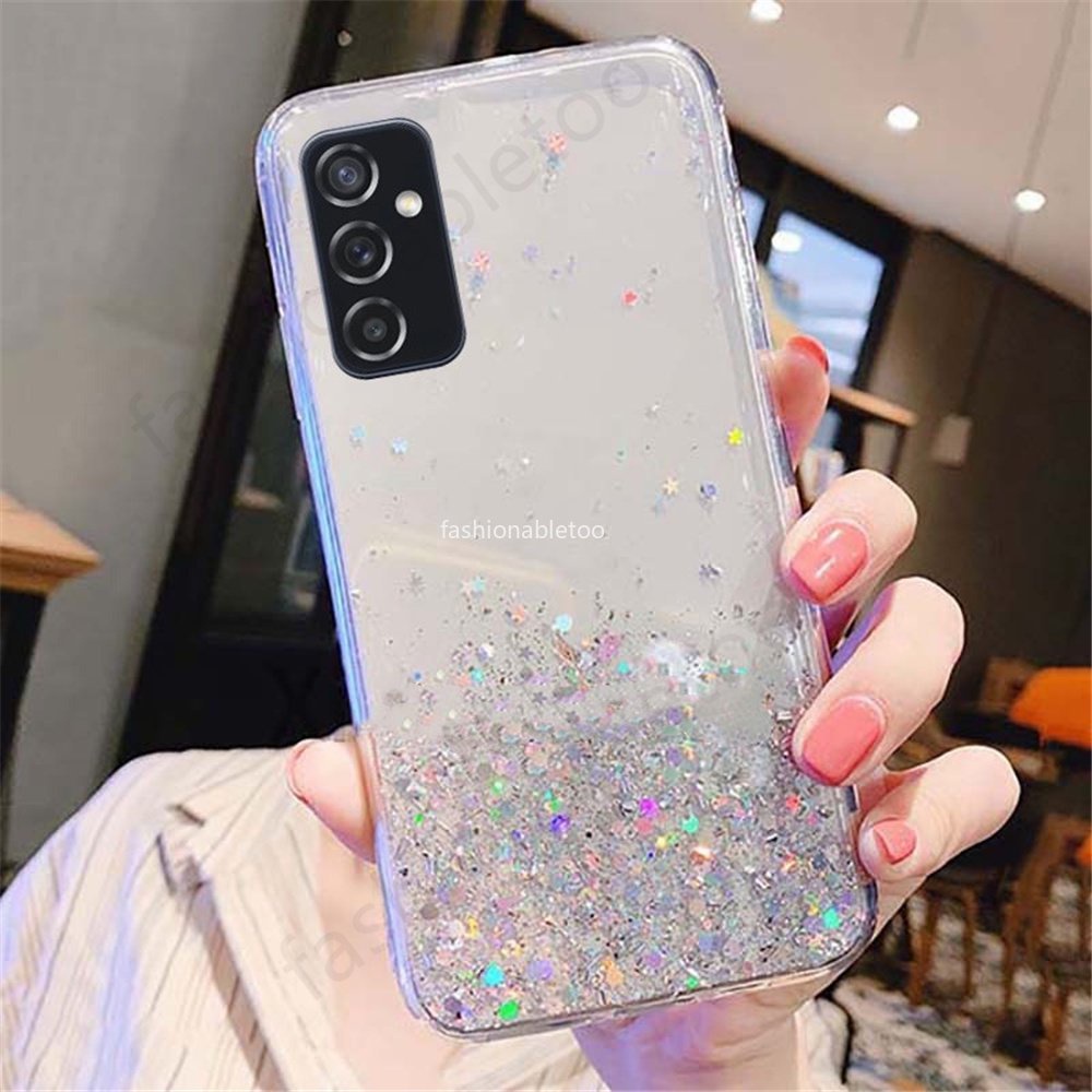 Ốp Điện Thoại Silicone Mềm Trong Suốt Chống Sốc Phối Kim Tuyến Nước Cho Samsung Galaxy A24 4G DY1