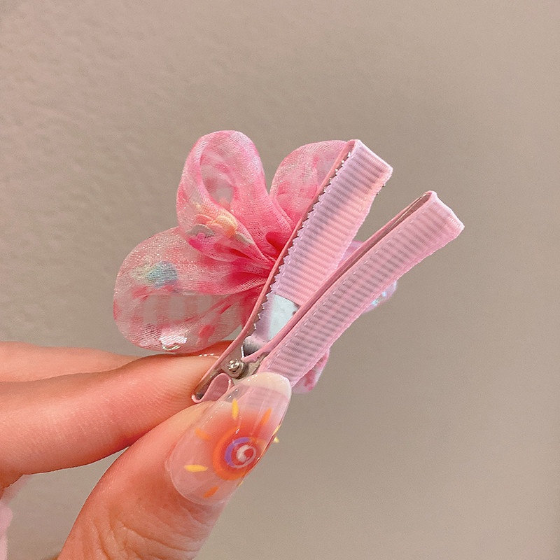 Set 2 Kẹp Tóc Nơ Xinh Xắn Dành Cho Bé Gái