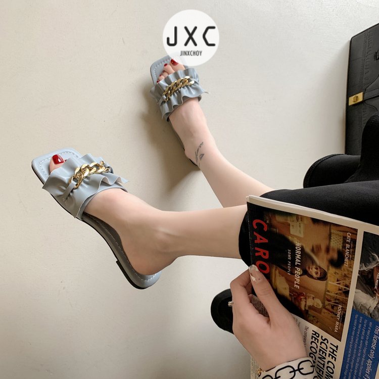 JINxCHOY Dép Quai Ngang Phong Cách Năng Động Trẻ Trung Dành Cho Nữ